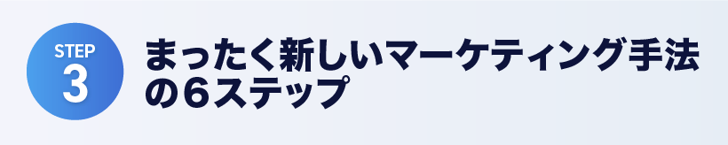 まったく新しいマーケティング手法の６ステップ